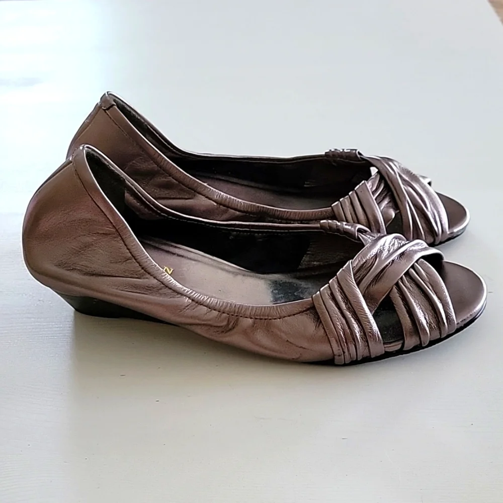 COLE‎ HAAN Natalie Peep-Toe Wedges Nike Air 5.5N